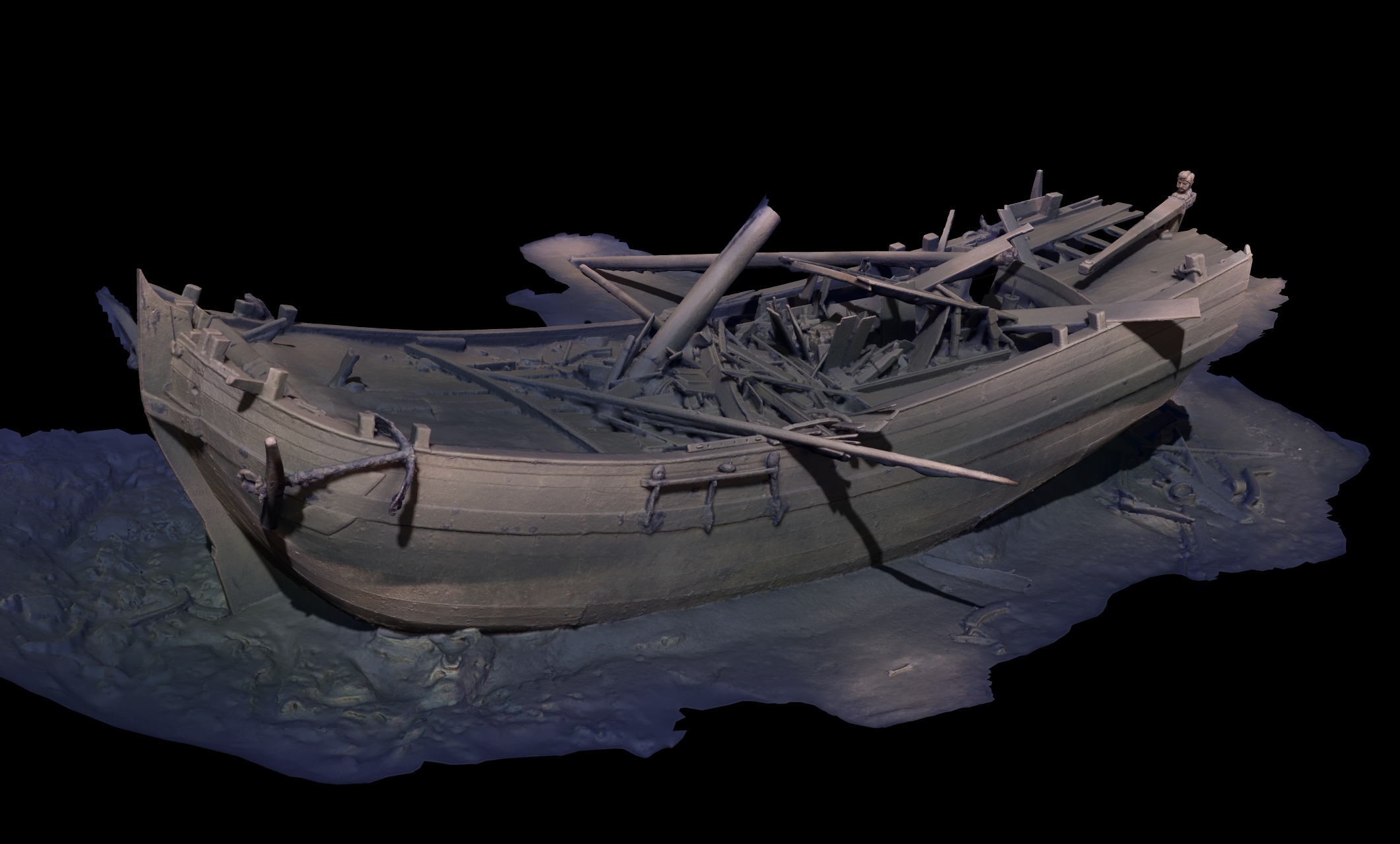 Fotogrammetrisk 3D-modell av holländsk handelsskuta